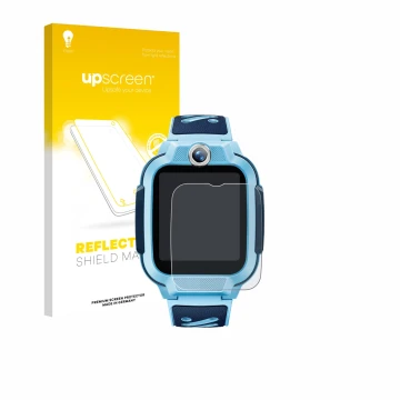 Vorderseite einer Produktverpackung mit dem Markenlogo upscreen. Daneben ist das Gerät Imoo Watch Phone Z3 mit dem zugehörigen