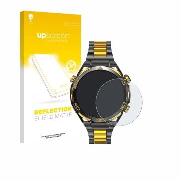 Vorderseite einer Produktverpackung mit dem Markenlogo upscreen. Daneben ist das Gerät Blackview W90 Pro mit dem zugehörigen D