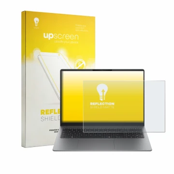 Vorderseite einer Produktverpackung mit dem Markenlogo upscreen. Daneben ist das Gerät HP 200 G2a 16