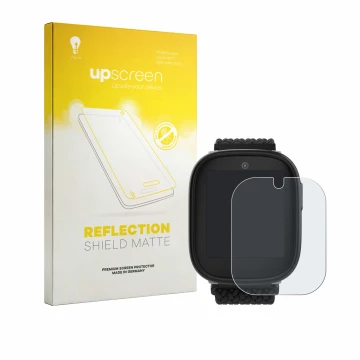 Vorderseite einer Produktverpackung mit dem Markenlogo upscreen. Daneben ist das Gerät Xplora X6 Play eSIM (2. Generation) mit