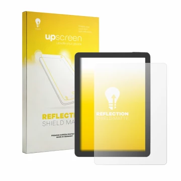 Vorderseite einer Produktverpackung mit dem Markenlogo upscreen. Daneben ist das Gerät Bigme B6 Pro mit dem zugehörigen Displa