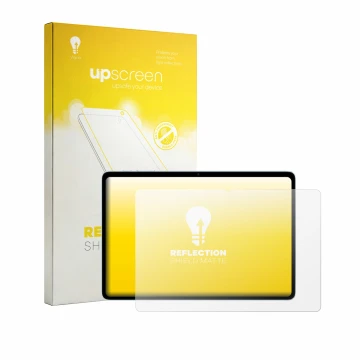 Vorderseite einer Produktverpackung mit dem Markenlogo upscreen. Daneben ist das Gerät Teclast P35 mit dem zugehörigen Display