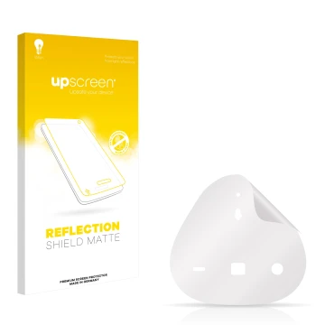 Vorderseite einer Produktverpackung mit dem Markenlogo upscreen. Daneben ist der zugehörige Displayschutz.