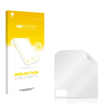Vorderseite einer Produktverpackung mit dem Markenlogo upscreen. Daneben ist der zugehörige Displayschutz.