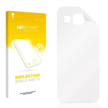 Vorderseite einer Produktverpackung mit dem Markenlogo upscreen. Daneben ist der zugehörige Displayschutz.