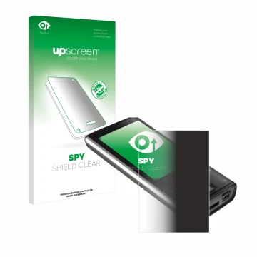 Vorderseite einer Produktverpackung mit dem Markenlogo upscreen. Daneben ist das Gerät Intenso Video Shooter 2,4