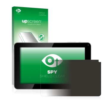 Vorderseite einer Produktverpackung mit dem Markenlogo upscreen. Daneben ist das Gerät Kliver Klipad 9