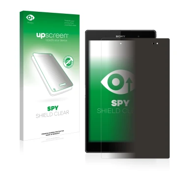 Vorderseite einer Produktverpackung mit dem Markenlogo upscreen. Daneben ist das Gerät Sony Xperia Z3 Tablet Compact SGP611, S
