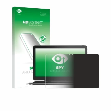 Vorderseite einer Produktverpackung mit dem Markenlogo upscreen. Daneben ist das Gerät Dell Latitude 13 7350 mit dem zugehörig