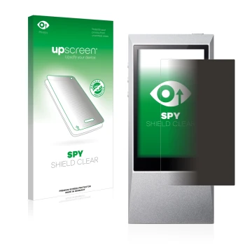 Vorderseite einer Produktverpackung mit dem Markenlogo upscreen. Daneben ist das Gerät Astell&Kern AK Jr mit dem zugehörigen D