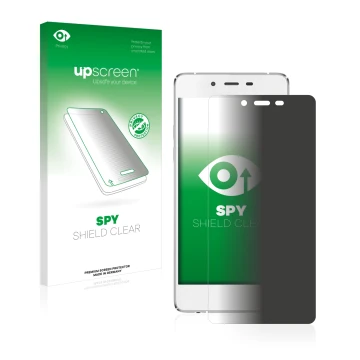 Vorderseite einer Produktverpackung mit dem Markenlogo upscreen. Daneben ist das Gerät BLU Vivo Air LTE 2015 mit dem zugehörig