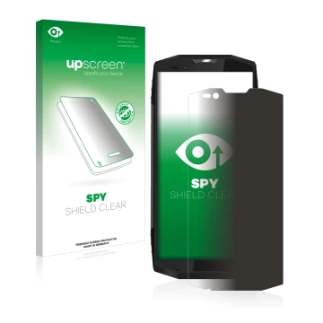 Vorderseite einer Produktverpackung mit dem Markenlogo upscreen. Daneben ist das Gerät Blackview BV9000 Pro mit dem zugehörige
