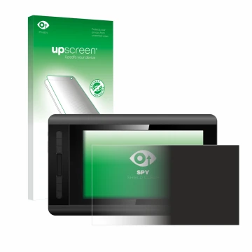 Vorderseite einer Produktverpackung mit dem Markenlogo upscreen. Daneben ist das Gerät XP-Pen Artist 12 mit dem zugehörigen Di