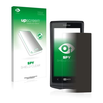 Vorderseite einer Produktverpackung mit dem Markenlogo upscreen. Daneben ist das Gerät Orderman 5 mit dem zugehörigen Displays