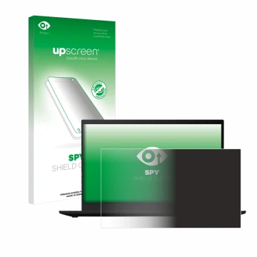 Vorderseite einer Produktverpackung mit dem Markenlogo upscreen. Daneben ist das Gerät Lenovo ThinkPad X1 Carbon (7. Gen.) mit