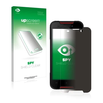 Vorderseite einer Produktverpackung mit dem Markenlogo upscreen. Daneben ist das Gerät Cubot Quest Lite mit dem zugehörigen Di