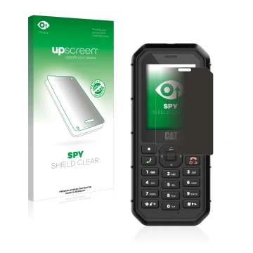 Vorderseite einer Produktverpackung mit dem Markenlogo upscreen. Daneben ist das Gerät Caterpillar Cat B26 mit dem zugehörigen