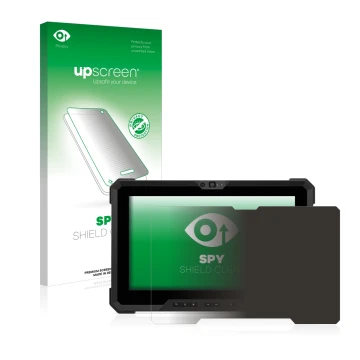 Vorderseite einer Produktverpackung mit dem Markenlogo upscreen. Daneben ist das Gerät Dell Latitude 7220EX Rugged Extreme mit
