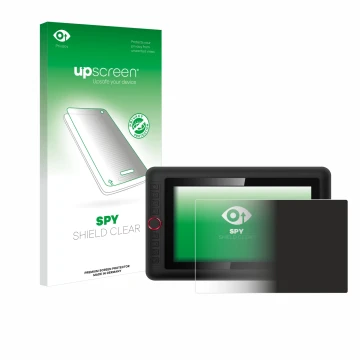 Vorderseite einer Produktverpackung mit dem Markenlogo upscreen. Daneben ist das Gerät XP-Pen Artist 12 Pro mit dem zugehörige