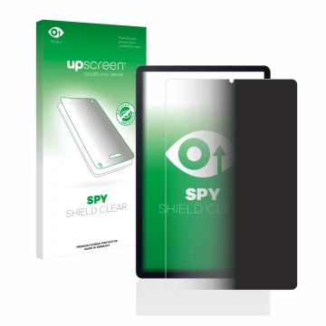 Vorderseite einer Produktverpackung mit dem Markenlogo upscreen. Daneben ist das Gerät Samsung Galaxy Tab S6 Lite WiFi 2020 mi