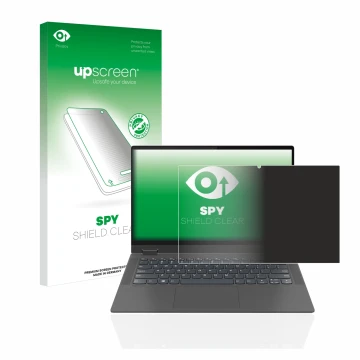 Vorderseite einer Produktverpackung mit dem Markenlogo upscreen. Daneben ist das Gerät Lenovo IdeaPad Flex 5 14