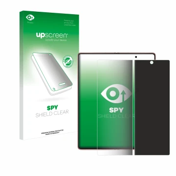 Vorderseite einer Produktverpackung mit dem Markenlogo upscreen. Daneben ist das Gerät Samsung Galaxy Z Fold 2 5G (Inneres Dis