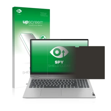 Vorderseite einer Produktverpackung mit dem Markenlogo upscreen. Daneben ist das Gerät Lenovo IdeaPad Flex 5 15