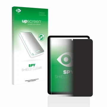 Vorderseite einer Produktverpackung mit dem Markenlogo upscreen. Daneben ist das Gerät Apple iPad Air 4 WiFi 2020 (4. Gen.) mi