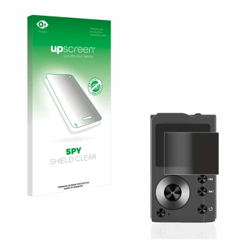 Vorderseite einer Produktverpackung mit dem Markenlogo upscreen. Daneben ist das Gerät Surfans F20 mit dem zugehörigen Display