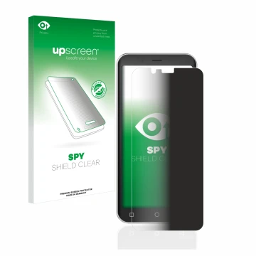 Vorderseite einer Produktverpackung mit dem Markenlogo upscreen. Daneben ist das Gerät Emporia Smart 4 mit dem zugehörigen Dis