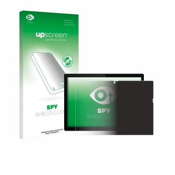 Vorderseite einer Produktverpackung mit dem Markenlogo upscreen. Daneben ist das Gerät Lenovo ThinkPad X12 Detachable Gen 1 mi