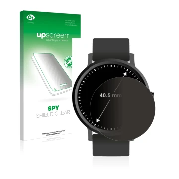 Vorderseite einer Produktverpackung mit dem Markenlogo upscreen. Daneben ist das Gerät Armbanduhren (Kreisrund, ø: 40.5 mm) mi