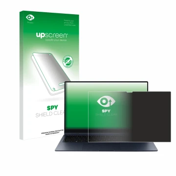 Vorderseite einer Produktverpackung mit dem Markenlogo upscreen. Daneben ist das Gerät Samsung Galaxy Book Pro 360 15