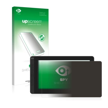 Vorderseite einer Produktverpackung mit dem Markenlogo upscreen. Daneben ist das Gerät Huion Kamvas 13 mit dem zugehörigen Dis