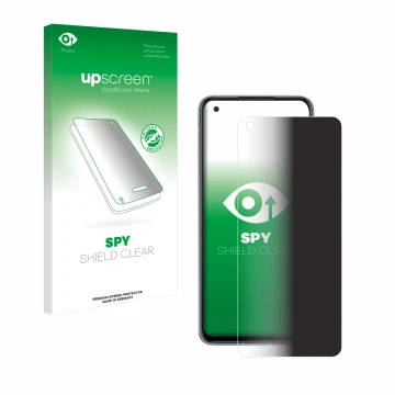 Vorderseite einer Produktverpackung mit dem Markenlogo upscreen. Daneben ist das Gerät ASUS ZenFone 8 mit dem zugehörigen Disp