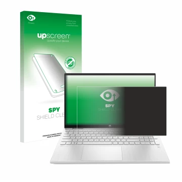 Vorderseite einer Produktverpackung mit dem Markenlogo upscreen. Daneben ist das Gerät HP ProBook 440 G8 mit dem zugehörigen D