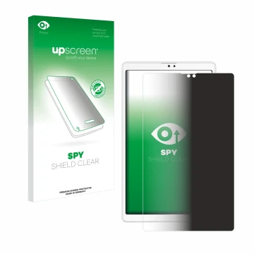 Vorderseite einer Produktverpackung mit dem Markenlogo upscreen. Daneben ist das Gerät Samsung Galaxy Tab A7 Lite LTE 2021 (Ho