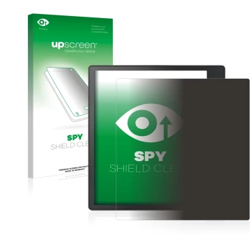 Vorderseite einer Produktverpackung mit dem Markenlogo upscreen. Daneben ist das Gerät Kobo Elipsa mit dem zugehörigen Display