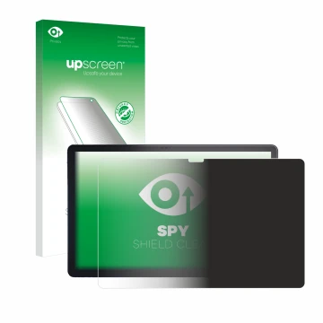 Vorderseite einer Produktverpackung mit dem Markenlogo upscreen. Daneben ist das Gerät Lenovo Tab P11 Plus mit dem zugehörigen