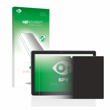 Vorderseite einer Produktverpackung mit dem Markenlogo upscreen. Daneben ist das Gerät Majestic Tab-912 4G mit dem zugehörigen