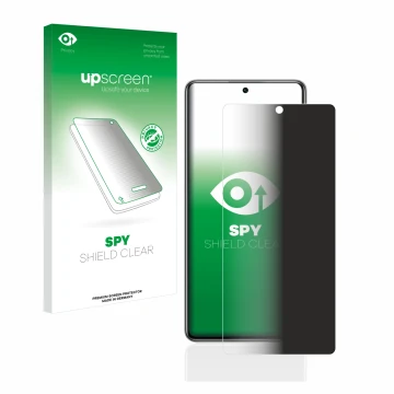 Vorderseite einer Produktverpackung mit dem Markenlogo upscreen. Daneben ist das Gerät Xiaomi 11T Pro mit dem zugehörigen Disp