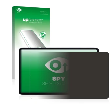 Vorderseite einer Produktverpackung mit dem Markenlogo upscreen. Daneben ist das Gerät Xiaomi Mi Pad 5 (im Querformat) mit dem