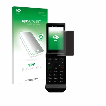 Vorderseite einer Produktverpackung mit dem Markenlogo upscreen. Daneben ist das Gerät Caterpillar Cat S22 Flip mit dem zugehö