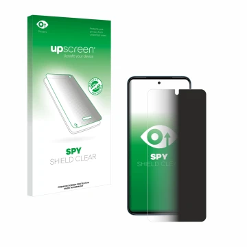 Vorderseite einer Produktverpackung mit dem Markenlogo upscreen. Daneben ist das Gerät Xiaomi Redmi Note 11 mit dem zugehörige