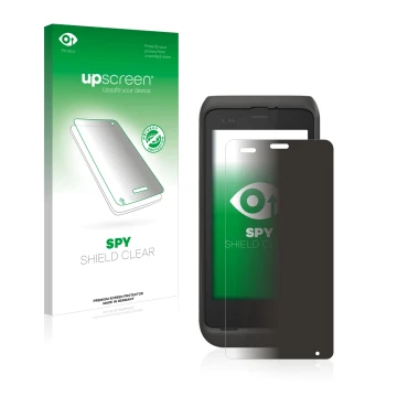 Vorderseite einer Produktverpackung mit dem Markenlogo upscreen. Daneben ist das Gerät Honeywell CT45 XP mit dem zugehörigen D