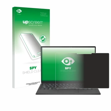 Vorderseite einer Produktverpackung mit dem Markenlogo upscreen. Daneben ist das Gerät ASUS Rog Flow Z13 2022 mit dem zugehöri