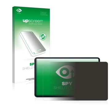 Vorderseite einer Produktverpackung mit dem Markenlogo upscreen. Daneben ist das Gerät Huawei MatePad Pro 10.8