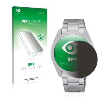 Vorderseite einer Produktverpackung mit dem Markenlogo upscreen. Daneben ist das Gerät Seiko 5 Sports SRPH49K1 mit dem zugehör