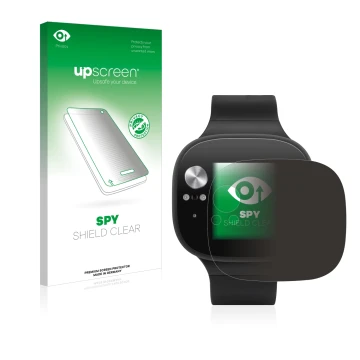 Vorderseite einer Produktverpackung mit dem Markenlogo upscreen. Daneben ist das Gerät ASUS Vivowatch BP mit dem zugehörigen D