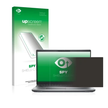 Vorderseite einer Produktverpackung mit dem Markenlogo upscreen. Daneben ist das Gerät Dell Latitude 5531 mit dem zugehörigen 